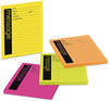 A Picture of product MMM-76794SS Post-it® Notes Super Sticky Self-Stick Message Pad Note Ruled, 4" x 5", Energy Boost Collection Colors, 50 Sheets/Pad, 4 Pads/Pack