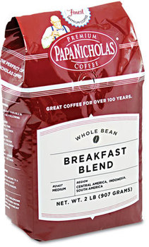 PapaNicholas® Premium Coffee,  Whole Bean, Breakfast Blend