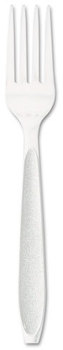 SOLO® Cup Company Impress™ Heavyweight Full-Length Polystyrene Cutlery,  Fork, White, 1000/Carton