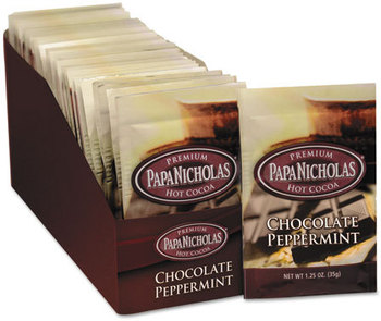 PapaNicholas® Premium Hot Cocoa,  Chocolate Peppermint, 24/Carton