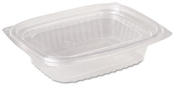 Pactiv Showcase® Deli Containers and Lids,  8 oz, Clear, 5.9 x 4.9 x 1 3/8, 252/Carton