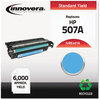 A Picture of product IVR-E401A Innovera® E400A, E401A, E402A, E403A Toner Remanufactured Cyan Replacement for 507A (CE401A), 6,000 Page-Yield