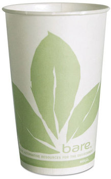 SOLO® Cup Company Paper Cold Cup,  Bare Design, 16oz, 1000/Carton