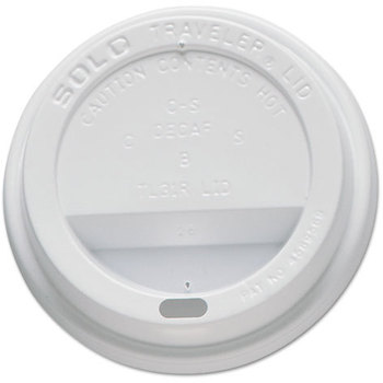 Solo Traveler Cappuccino Style Dome Hot Cup Lid. White. 1000/cs. Fits 10 oz cups.