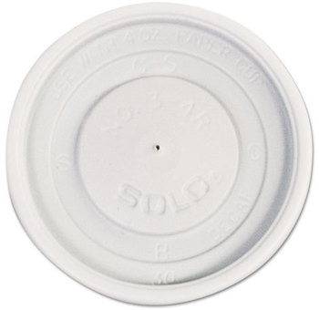 SOLO® Cup Company Polystyrene Plastic Vented Hot Cup Lids,  4oz Cups, White, 100/Pack, 10 Packs/Carton