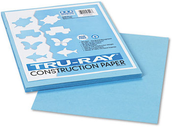 Pacon® Tru-Ray® Construction Paper,  76 lbs., 9 x 12, Sky Blue, 50 Sheets/Pack