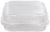 A Picture of product PCT-YCI81120 Pactiv ClearView™ SmartLock® Food Containers,  49oz, 8 13/64 x 8 11/32 x 2 29/32, 200/Carton