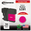 A Picture of product IVR-LC61M Innovera® LC61BK, LC61C, LC61M, LC61Y Ink Remanufactured Magenta Replacement for 750 Page-Yield