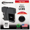 A Picture of product IVR-LC65BK Innovera® LC65BK, LC65C, LC65M, LC65Y Ink Remanufactured Black High-Yield Replacement for 900 Page-Yield