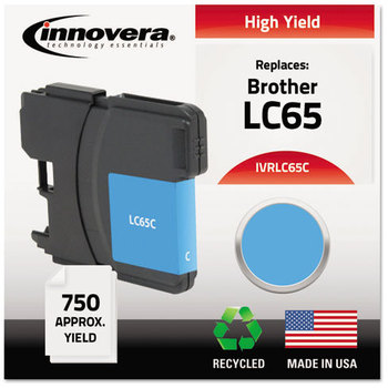 Innovera® LC65BK, LC65C, LC65M, LC65Y Ink Remanufactured Cyan High-Yield Replacement for 750 Page-Yield