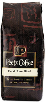 Peet's Coffee & Tea® Bulk Coffee,  House Blend, Decaf, Ground, 1 lb Bag