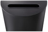 A Picture of product SAF-9940BL Safco® Half-Round Receptacle, Half-Round, Steel, 12.5gal, Black