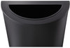 A Picture of product SAF-9940BL Safco® Half-Round Receptacle, Half-Round, Steel, 12.5gal, Black