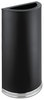 A Picture of product SAF-9940BL Safco® Half-Round Receptacle, Half-Round, Steel, 12.5gal, Black