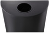 A Picture of product SAF-9940BL Safco® Half-Round Receptacle, Half-Round, Steel, 12.5gal, Black