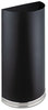 A Picture of product SAF-9940BL Safco® Half-Round Receptacle, Half-Round, Steel, 12.5gal, Black