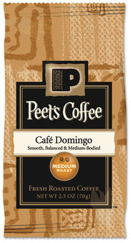 Peet's Coffee & Tea® Coffee Portion Packs,  Café Domingo Blend, 2.5 oz Frack Pack, 18/Box