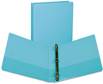 Samsill® Fashion View Binder,  Round Ring, 11 x 8-1/2, 1" Capacity, Turquoise, 2/Pack