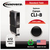 A Picture of product IVR-PCLI8BK Innovera® PGI5BK Inkjet Cartridge Remanufactured Black Ink, Replacement for CLI8BK (0620B002), 412 Page-Yield