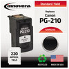 A Picture of product IVR-PG210 Innovera® CL211, PG210 Ink Remanufactured Black Replacement for PG-210 (2974B001), 220 Page-Yield