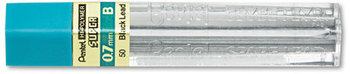 Pentel® Super Hi-Polymer® Lead Refills,  0.7mm, B, Black, 12/Pack