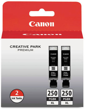 Canon® 6432B001, 6432B004, 6497B001 Ink,  Black, 2/PK