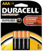 A Picture of product DUR-MN2400B4Z Duracell® CopperTop® Alkaline Batteries with Duralock Power Preserve™ Technology,  AAA, 4/Pk
