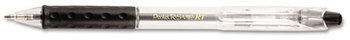 Pentel® R.S.V.P.® RT Retractable Ballpoint Pen,  1mm, Clear Barrel, Black Ink, Dozen