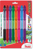 A Picture of product PEN-BK93CRBP8M Pentel® R.S.V.P.® RT Retractable Ballpoint Pen,  1mm, Clear Barrel, Assorted Ink, 8/Pack