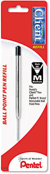 Pentel® Refill for Pentel® Client™ Ballpoint Pens,  Medium, Black Ink