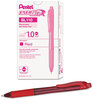 A Picture of product PEN-BL110B Pentel® EnerGel-X® Retractable Roller Gel Pen,  1mm, Trans Red Barrel, Red Ink, Dozen