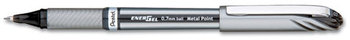Pentel® EnerGel® NV Liquid Gel Pen,  .7mm, Gray Barrel, Black Ink
