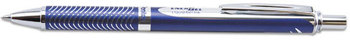 Pentel® EnerGel® Alloy RT Retractable Liquid Gel Pen,  .7mm, Blue Barrel, Black Ink