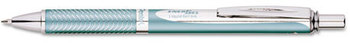 Pentel® EnerGel® Alloy RT Retractable Liquid Gel Pen,  .7mm, Aquamarine Barrel, Black Ink