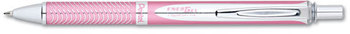 Pentel® EnerGel® Alloy RT Retractable Liquid Gel Pen,  .7mm, Pink Barrel, Black Ink