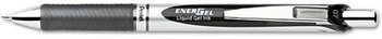 Pentel® EnerGel® RTX Retractable Liquid Gel Pen,  .7mm, Black/Gray Barrel, Black Ink