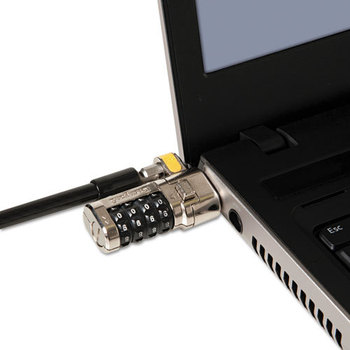 Kensington® ClickSafe® Combination Laptop Lock,  6ft Steel Cable, Black