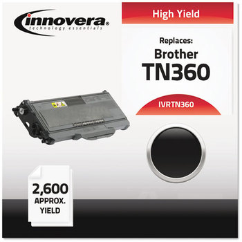 Innovera® TN360 Laser Cartridge Remanufactured Black High-Yield Toner, Replacement for 2,600 Page-Yield