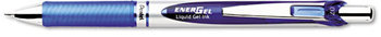 Pentel® EnerGel® RTX Retractable Liquid Gel Pen,  .7mm, Black/Gray Barrel, Blue Ink