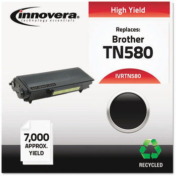 Innovera® TN580 Laser Cartridge Remanufactured Black High-Yield Toner, Replacement for 7,000 Page-Yield