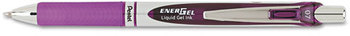 Pentel® EnerGel® RTX Retractable Liquid Gel Pen,  .7mm, Black/Gray Barrel, Violet Ink