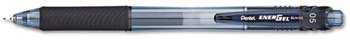Pentel® EnerGel-X® Retractable Roller Gel Pen,  .5mm, Black Barrel/Ink, Dozen