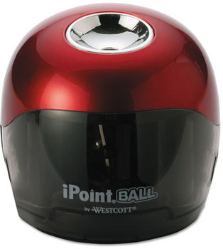 iPoint® Ball Battery Sharpener,  Red/Black, 3w x 3d x 3 1/3h