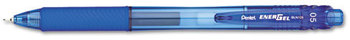 Pentel® EnerGel-X® Retractable Roller Gel Pen,  .5mm, Blue Barrel/Ink, Dozen
