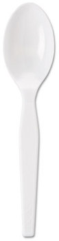 Dixie® Mediumweight Polystyrene Wrapped Cutlery,  Teaspoons, White, 1000/Carton