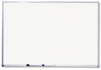 Mead® Dry Erase Board with Aluminum Frame,  Melamine Surface, 72 x 48, Silver Aluminum Frame