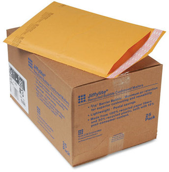 Sealed Air Jiffylite® Self-Seal Bubble Mailer,  #3, 8 1/2 x 14 1/2, Golden Brown, 25/Carton