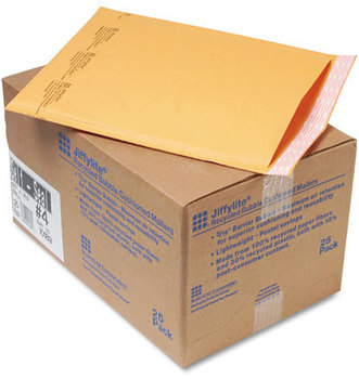 Sealed Air Jiffylite® Self-Seal Bubble Mailer,  Side Seam, #4, 9 1/2x14 1/2, Gold Brown, 25/Carton