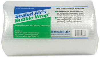 Sealed Air Bubble Wrap® Air Cellular Cushioning Material,  3/16" Thick, 12" x 30 ft.