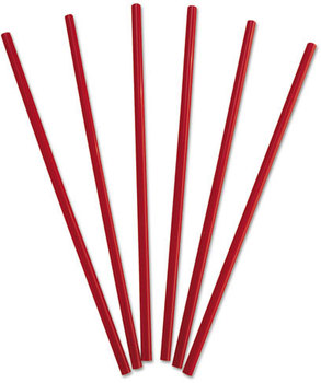 Dixie® Wrapped Giant Straws,  10 1/4", Polypropylene, Red, 300/Box, 4 Boxes/Carton